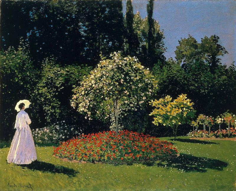 Claude Monet Jeanne Marguerite Lecadre in the Garden Sainte Adresse China oil painting art